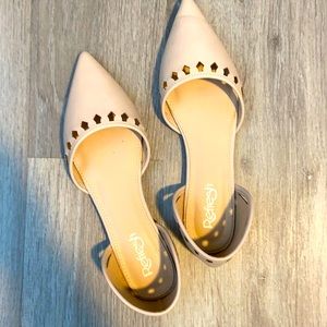 Natural cutout Hedy D’Orsay flats never worn